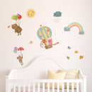 muursticker Rainbow Animals junior vinyl 12 stuks