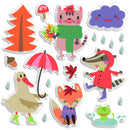 muursticker Rainy Day 3D junior 10 stuks