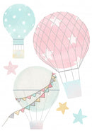 muursticker Sky Air Balloon junior 21 stuks
