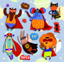 muursticker Super Hero 3D jongens papier 10 stuks