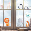 muursticker Watercolor Animals junior papier 9 stuks