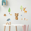muursticker Watercolor Forest junior 13 stuks