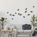 muurstickers Black Leaves junior 15 stuks