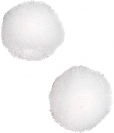 pom-poms junior 2 cm pluche wit 100 stuks
