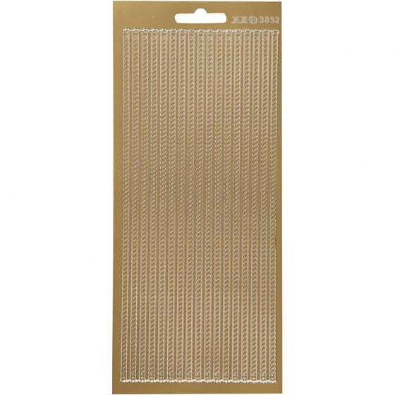 foliestickers rand 17 stuks goud 21 cm