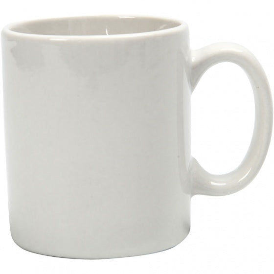 decoreer jouw mok 7 cm / 6 cm wit per stuk