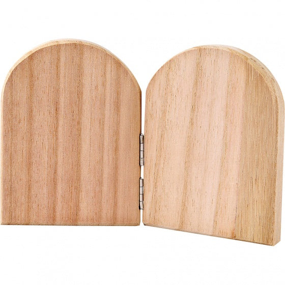 houten tweeluik ikoon 11 x 17 cm