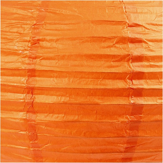 lampion rijstpapier 20 cm oranje per stuk