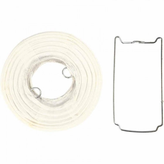 lampion rijstpapier 7,5 cm wit 10 stuks