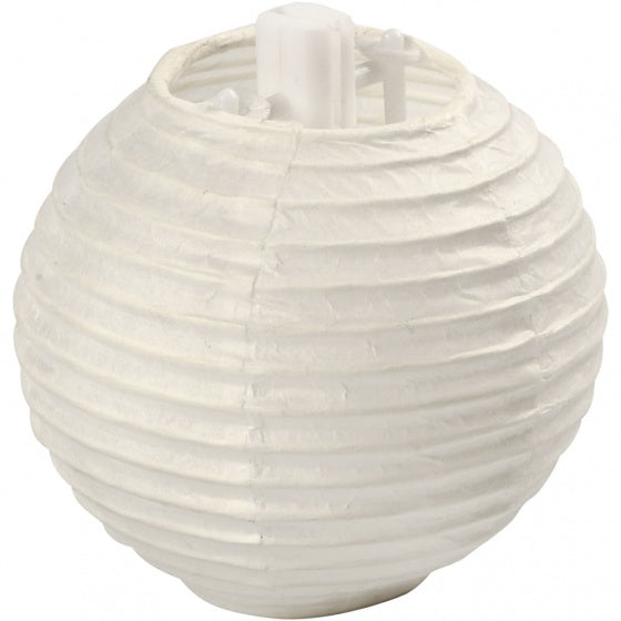 lampion rijstpapier 7,5 cm wit 10 stuks