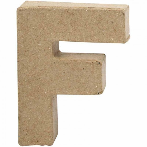 Letter Papier-maché - F, 10cm