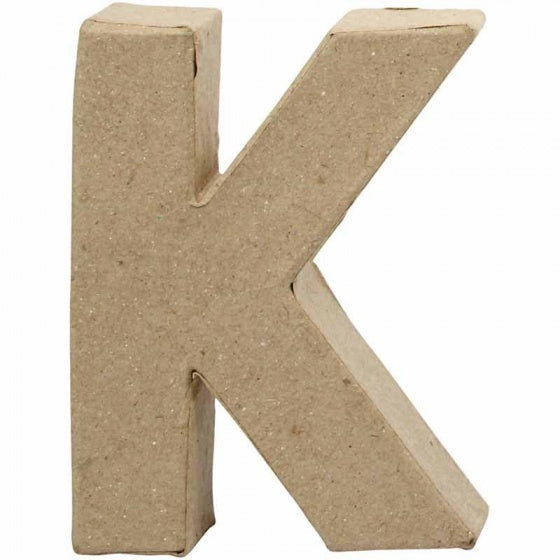 Letter Papier-maché - K, 10cm