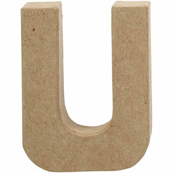 Letter Papier-maché  - U, 10cm