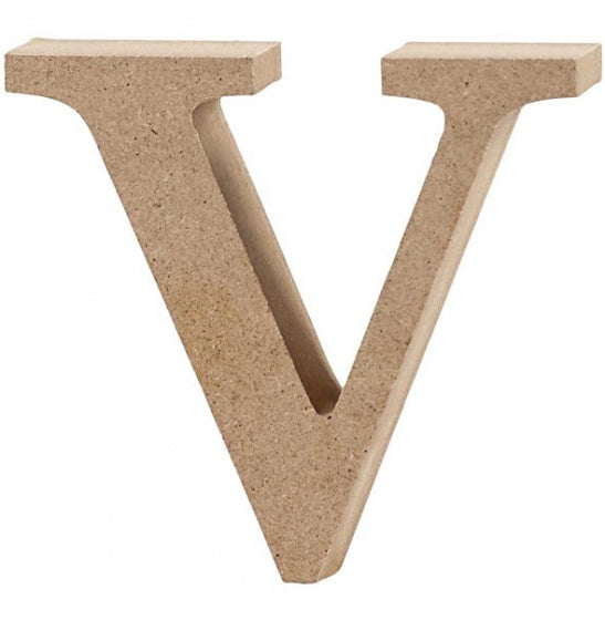 letter v MDF 8 cm