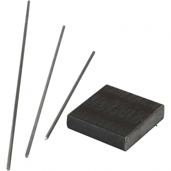 metalen voet 4 x 4 cm zilver per stuk