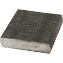 metalen voet 4 x 4 cm zilver per stuk
