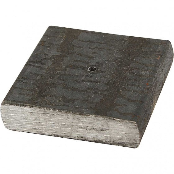 metalen voet 4 x 4 cm zilver per stuk