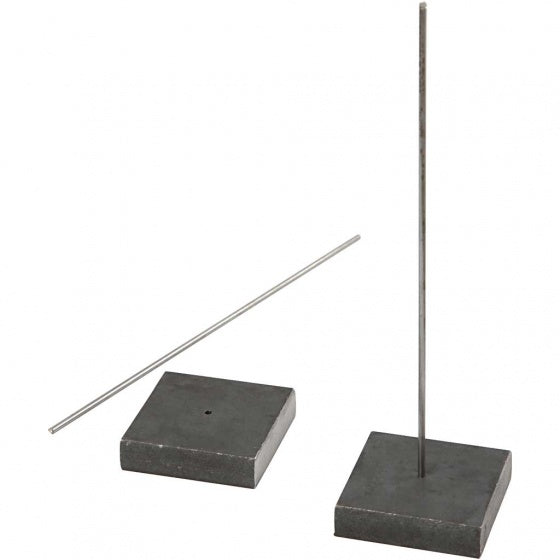 metalen voet 4 x 4 cm zilver per stuk