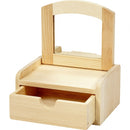 sieradenkist Dresser Mirror hout 12 cm blank per stuk