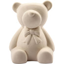 spaarpot beer 9 cm wit