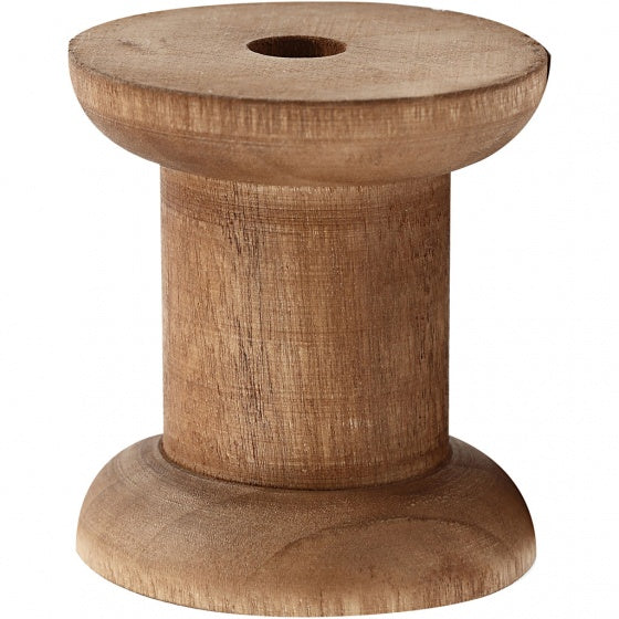 spoelen Vintage hout 30/48 x 50 mm bruin 10 stuks