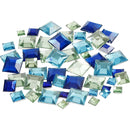 Strasstenen vierkant 6x9x12mm blauw/groen 360 stuks