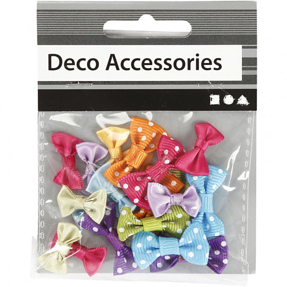 decoratieset Strikken 20-25 cm polyester 20 stuks