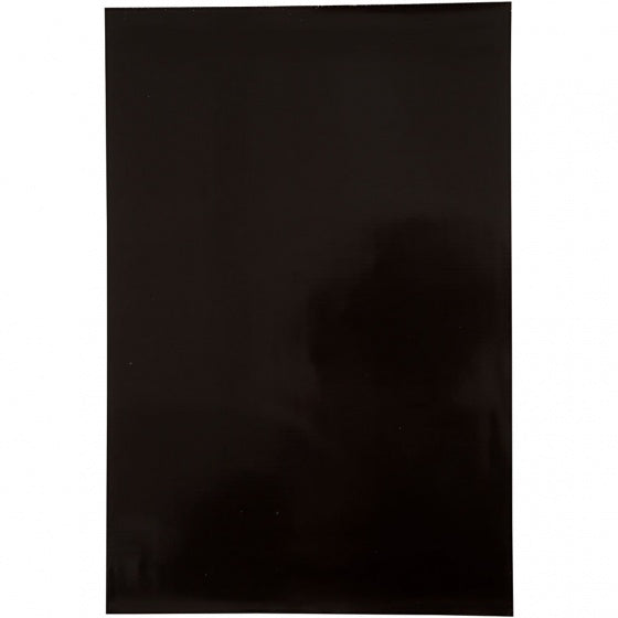 zelfklevende magneetplaat 0,6 mm zwart 30 x 20 cm