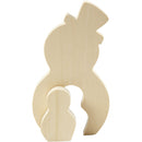 2in1 Figuren sneeuwpop 7,7+20 cm x 5,3+11,3 cm x 2 cm