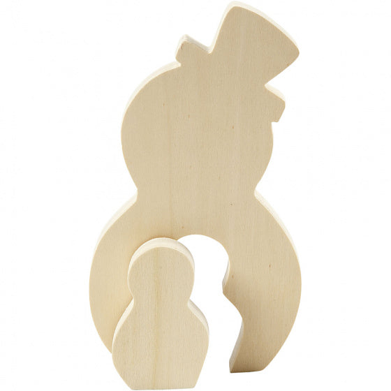 2in1 Figuren sneeuwpop 7,7+20 cm x 5,3+11,3 cm x 2 cm