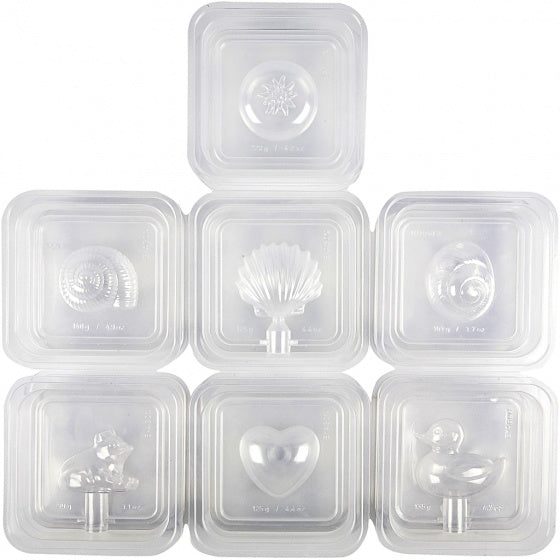 gietvormen 3D siliconen 5-7 cm transparant 7 stuks