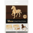 3D Houten constructie set paard 18 x 4,5 x 16 cm
