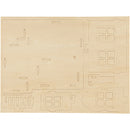 3D houten set huis met terras 19 x 17,5 x 15 cm