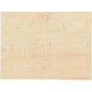 3D houten set huis met terras 19 x 17,5 x 15 cm