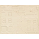 3D houten set huis met veranda 22,5 x 16 x 17,5 cm