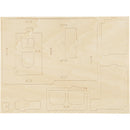 3D houten set huis met veranda 22,5 x 16 x 17,5 cm