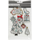3D stickers kerstmotieven 32-80 x 25-65 mm 8 stuks