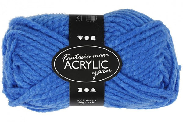 acrylgaren blauw 35 m. 50 gram