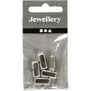 afstandskralen 5 stuks 6 x 14 mm antiek zilver