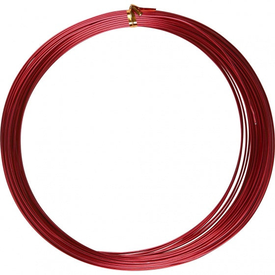 aluminiumdraad 16 m rond 1 mm rood