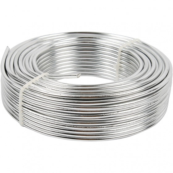 aluminiumdraad 29 m rond 3 mm zilver