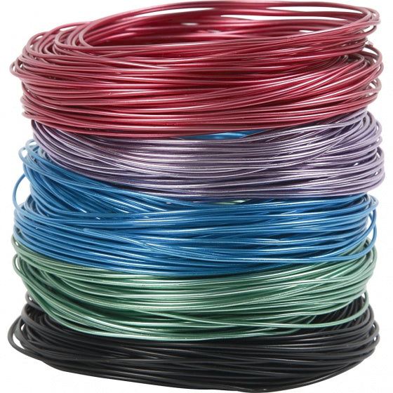 aluminiumdraad 5 stuks rond 1,5 mm multicolor