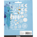 aquarellabels met goudkleurige motieven 44 stuks