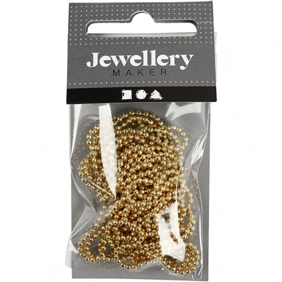 balletjesketting 1,5 m goud 1,5 mm