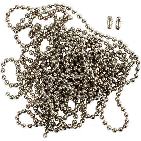 balletjesketting 3 m zilver 1,5 mm