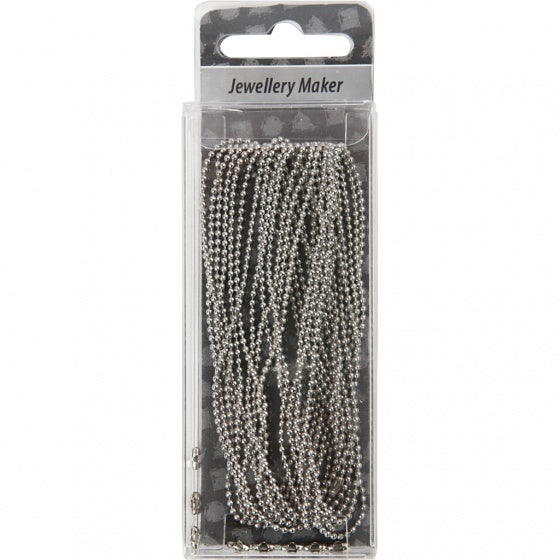 balletjesketting 3 m zilver 1,5 mm