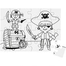 blanco puzzel piraten 15x21 cm 16 stuks