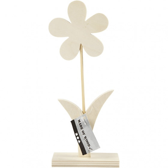 bloem hout 23 x 10 cm blank per stuk
