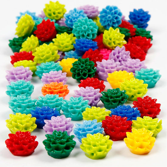 bloemenkralen 15x8 mm multicolor 250 stuks