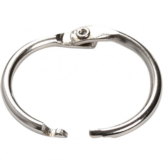 boekbindersring 19 mm 10 stuks zilver